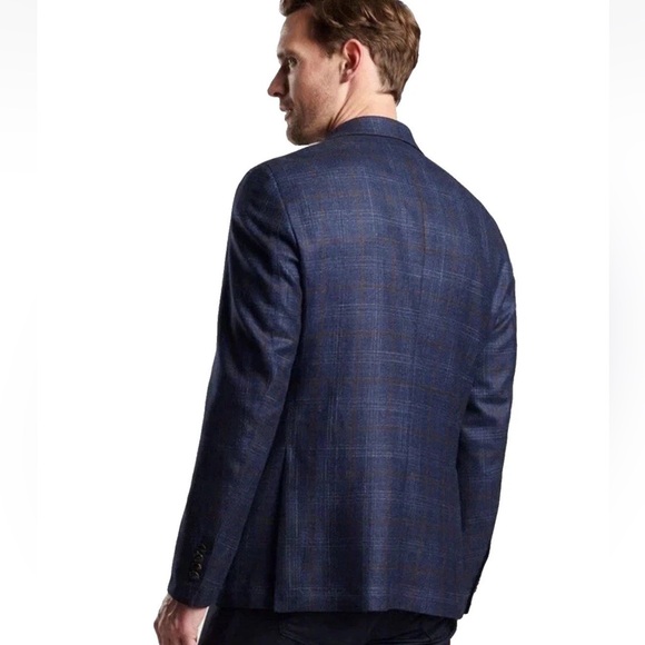 NWT PETER MILLAR CROWN CRAFTED CASHMERE SILK WOOL HALF LINED SPORT COAT 40 - Picture 3 of 15
